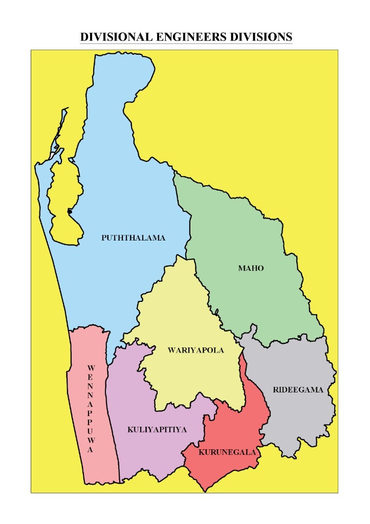 Divisional Engineers Divisions Map